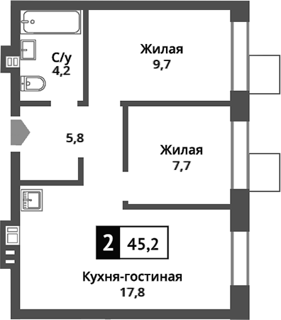 3-комн. Никольский квартал Отрада