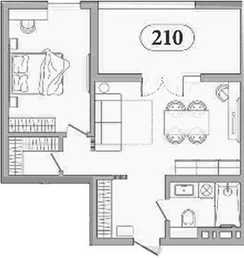 1-комн. квартира, 46.9 м² в ЖК Эден Ривьера — фото 2