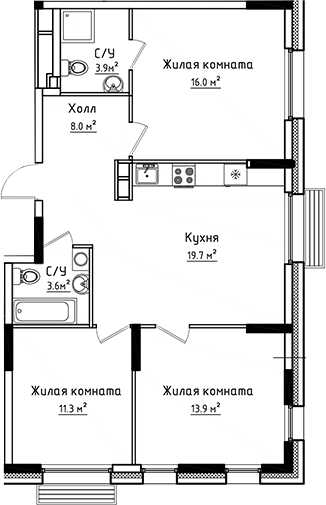 3-комн. Коллекция