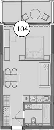 Студия, 47.5 м², 7/8 этаж, ЖК «Гостиничный комплекс Поляна Пик»