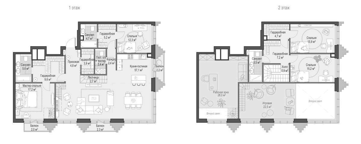 4+ комнаты, 178.25 м², 10/14 этаж, ЖК «Квартал Тишинский бульвар»