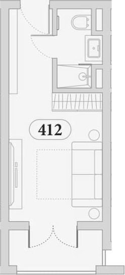 Студия квартира, 25.7 м² в ЖК Эден Ривьера — фото 2