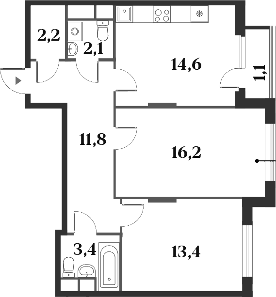 2-комн. Миниполис 8 Кленов
