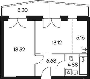 2-комн., 48.16 м², 29/39 этаж, ЖК «Селигер Сити»