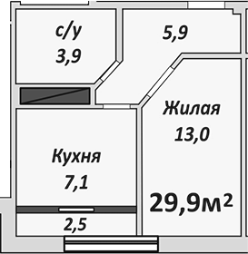 1-комн. Европейский