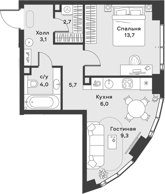 2-комн. АЛИА