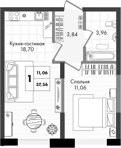 2-комн. Зеленая территория