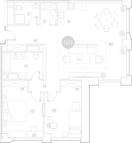 3-комн. ВЭРИ на Ботанической