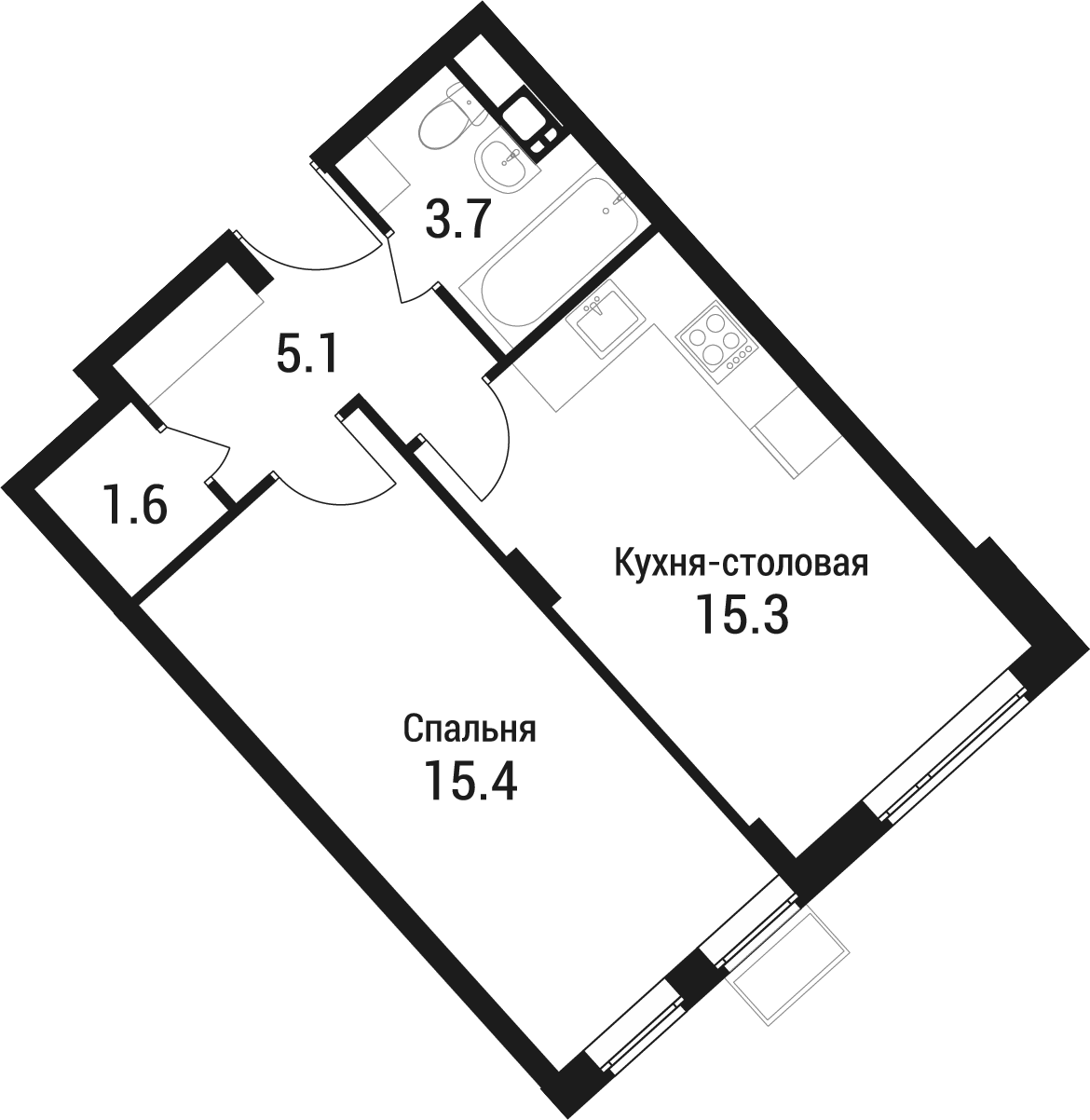1-комн. Дом в Малаховке