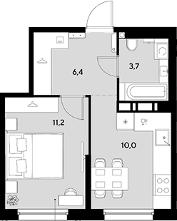 Продается 1-комн. квартира, 31.3 м²