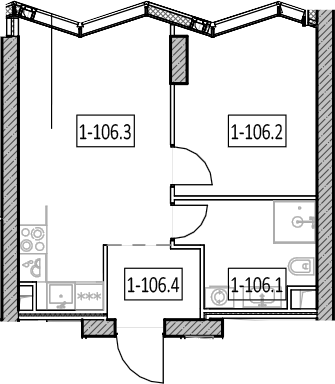 2-комн., 36.7 м², 10/57 этаж, ЖК «Айс Тауэрс»