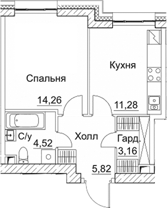 1-комн. СЕЗАР СИТИ