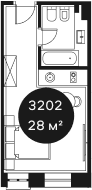 Квартира квартира, 27.53 м² в ЖК Резиденция Волна — фото 2