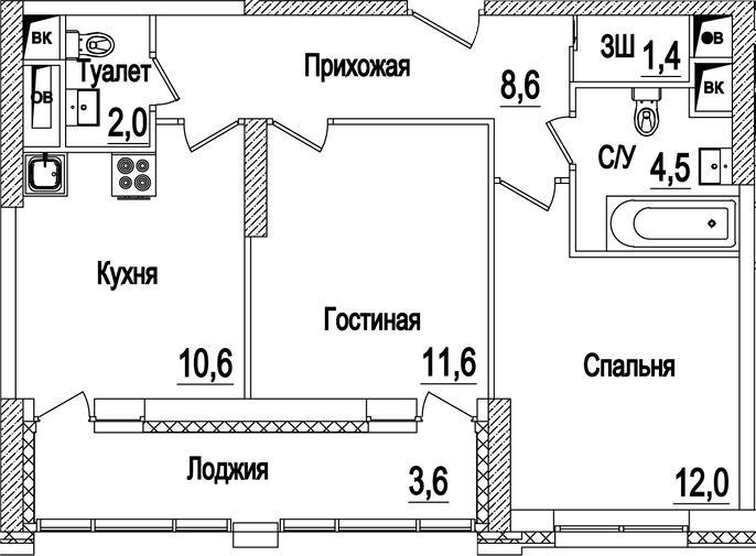 2-комн. Рассказово