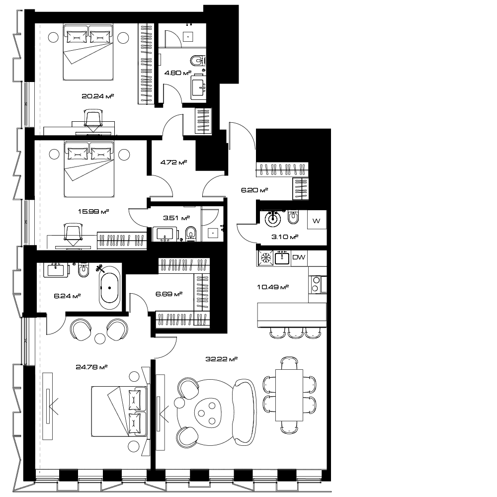4-комн. Lunar