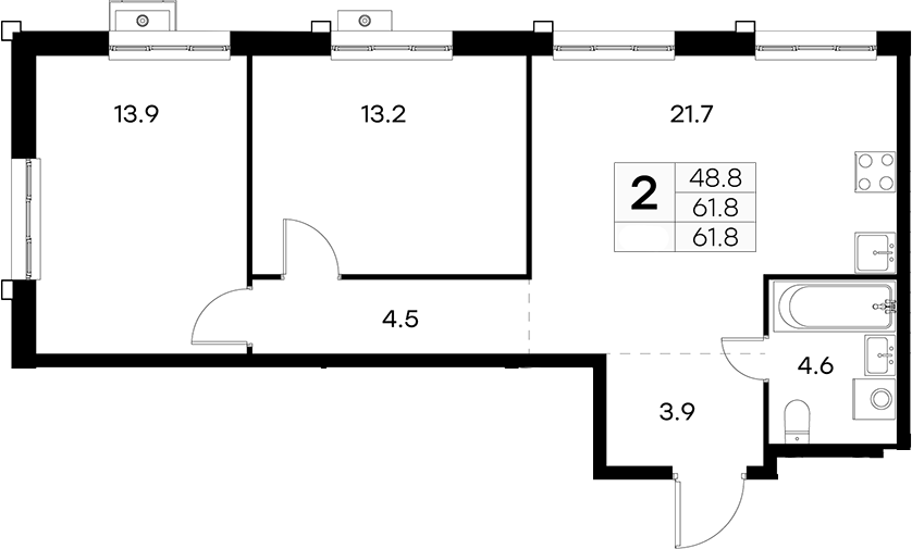 3-комн. Куркино 15