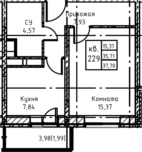 1-комн. Высокий Берег