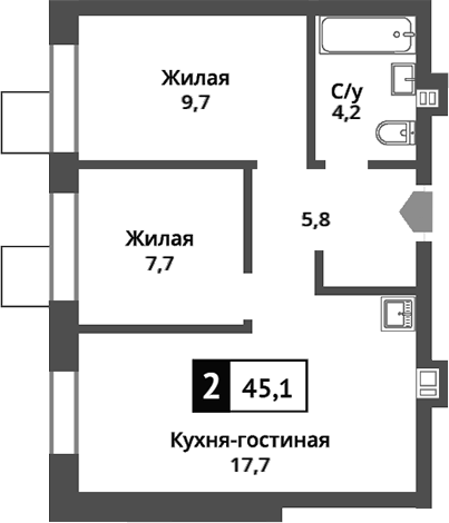 3-комн. Никольский квартал Отрада