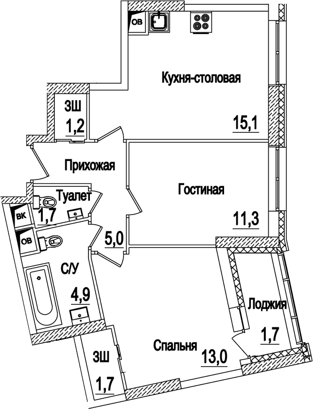 3-комн. Рассказово