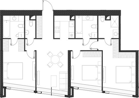 Студия, 102.42 м², 6/85 этаж, ЖК «Дом Дау»