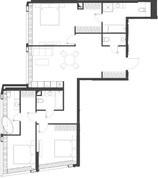 Студия, 123.06 м², 46/85 этаж, ЖК «Дом Дау»