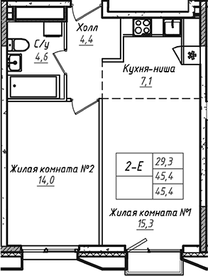 2-комн. УНО.Соколиная гора