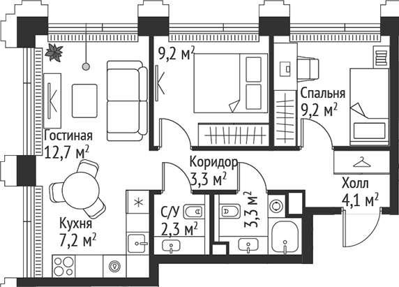 3-комн. СЕТ