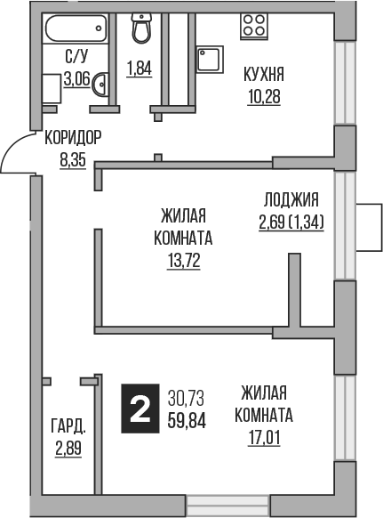 2-комн. Гранель Пехра
