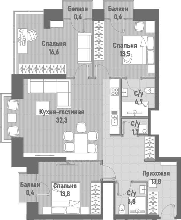 4-комн. Ренессанс