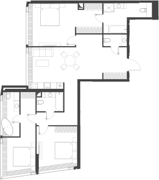 Студия, 123.06 м², 38/85 этаж, ЖК «Дом Дау»