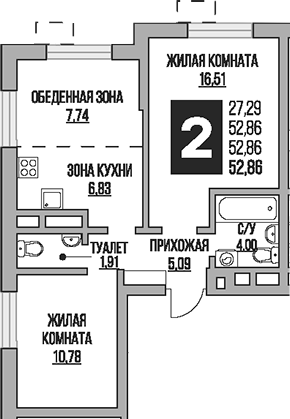 3-комн. Гранель Живописный