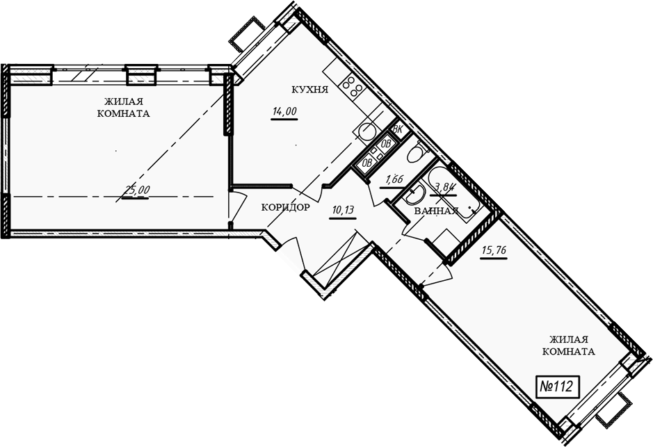 2-комн. Краснофлотский