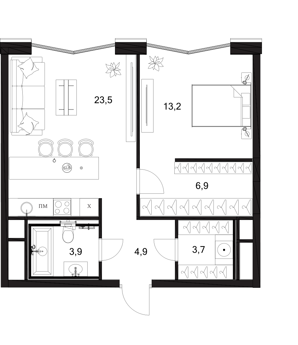 2-комн. A. Residence