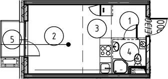 Студия, 22.3 м², 11/17 этаж, ЖК «Форевиль»
