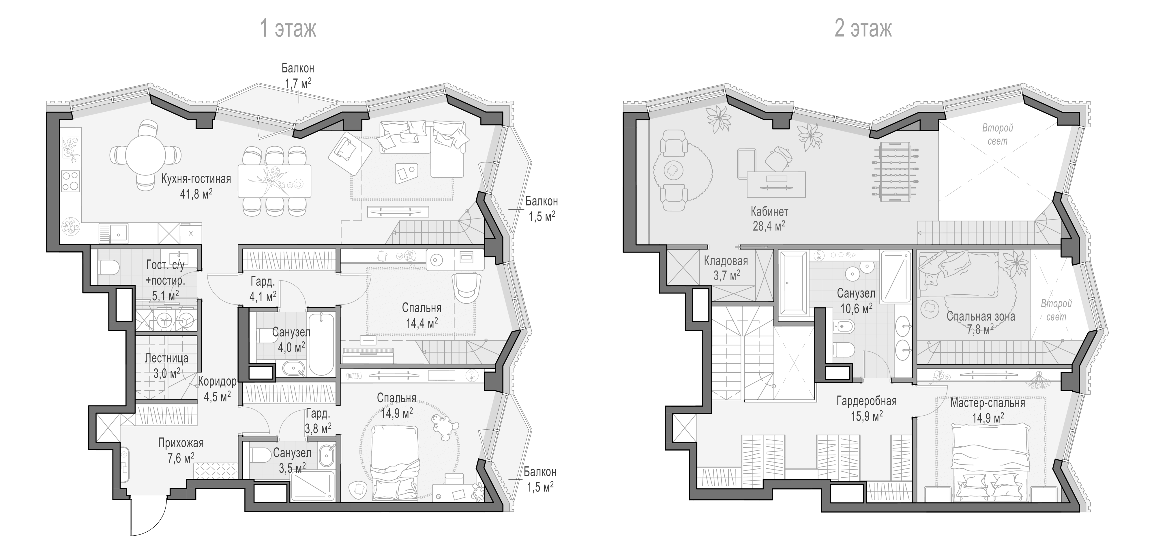 4+ комнаты, 146.99 м², 3/15 этаж, ЖК «Квартал Тишинский бульвар»