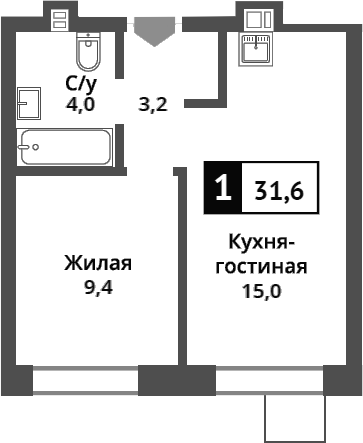 2-комн. Никольский квартал Отрада