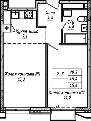 2-комн. УНО.Соколиная гора