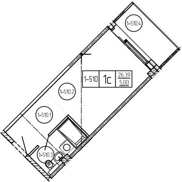 Студия квартира, 26.08 м² в ЖК Лучи — фото 2