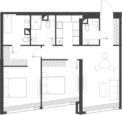 Студия, 83.85 м², 39/85 этаж, ЖК «Дом Дау»