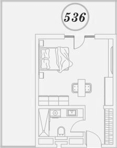 Студия квартира, 45.2 м² в ЖК ГК Сан Гарден Хотел&СПА — фото 2