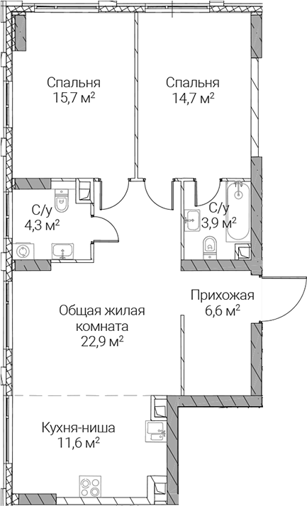3-комн. СЕЗАР СИЛИКА