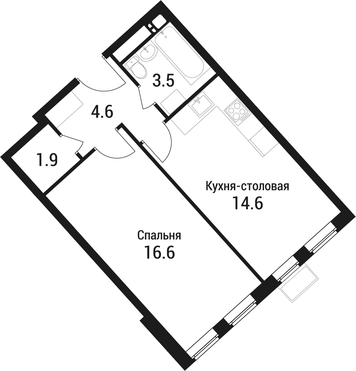 1-комн. Дом в Малаховке