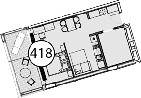 Студия, 55 м², 6/9 этаж, ЖК «Гостиничный комплекс Поляна Пик»