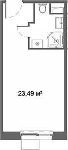 Студия, 23.49 м², 15/21 этаж, ЖК «Ситимикс»