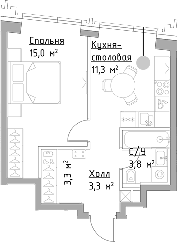 1-комн. Левел Павелецкая Сити