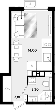 Студия квартира, 21.1 м² в ЖК Порто-Ново — фото 2