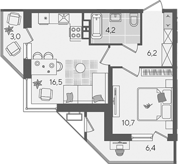 Продается 2-комн. квартира, 37.6 м²