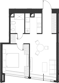 Студия, 50.71 м², 8/85 этаж, ЖК «Дом Дау»