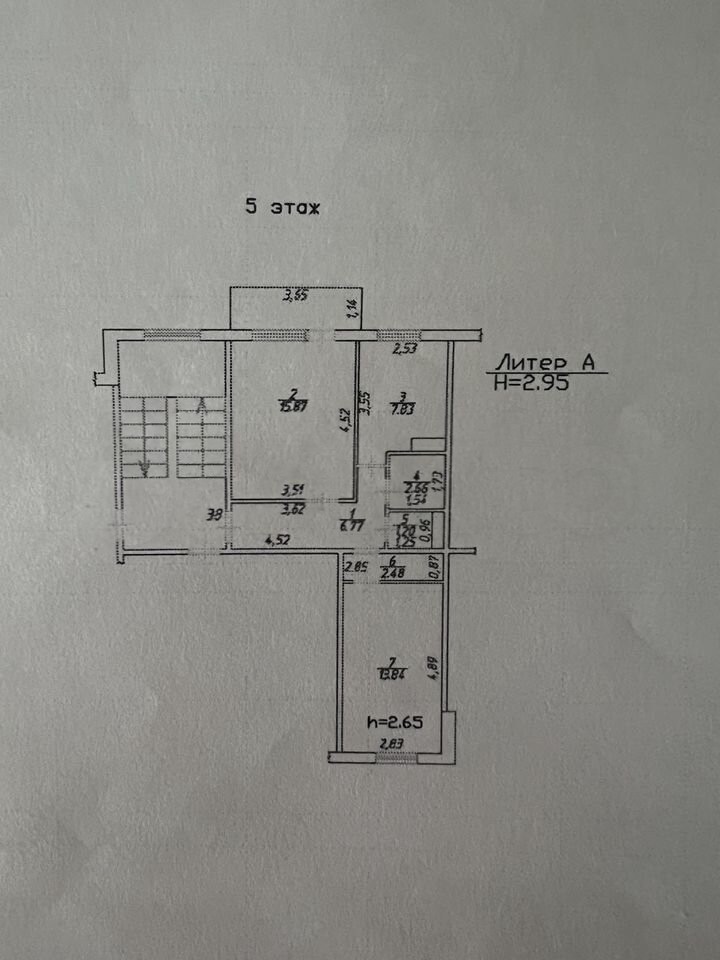 2-комн., 50.7 м², 5/5 этаж, муниципальное образование  хутор Ленина, Наримановская ул., 52 — фото 3