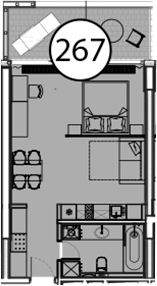 Студия, 54.7 м², 7/9 этаж, ЖК «Гостиничный комплекс Поляна Пик»